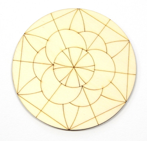 Dřevěný antistresový výřez, mandala III., 1 ks