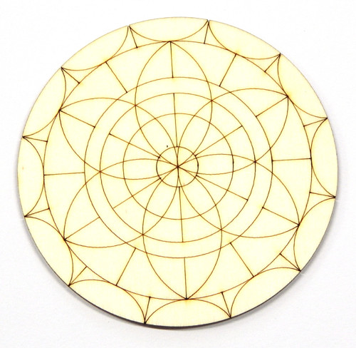 Dřevěný antistresový výřez, mandala V., 1 ks