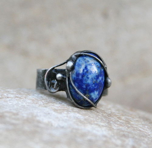 Lapis lazuli prsten — foto 1