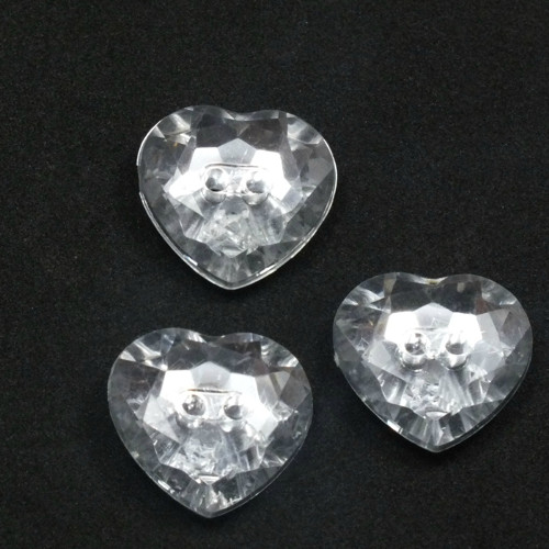 Knoflíky SRDCE - plast, 2 ks, — foto 1
