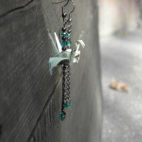 Lesní radost - origami náušnice — foto 1