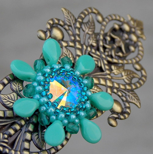 Slečna Mentolína - Swarovski...spona... — foto 1