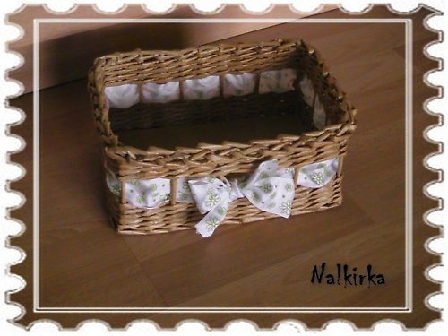 Pletená krabička s mašlí — foto 1