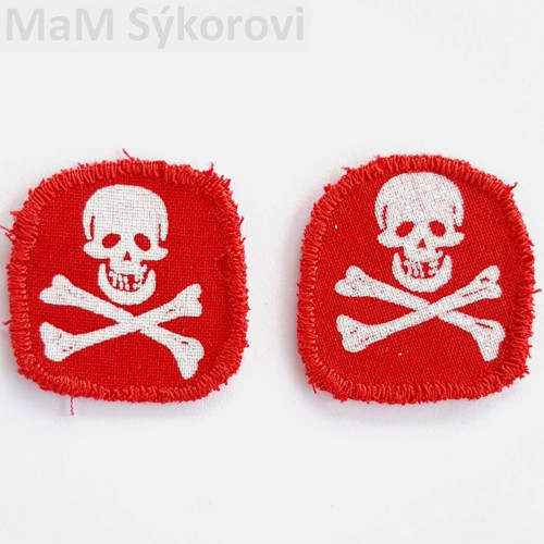 Nažehlovací záplaty SADA mini pirátské lebky