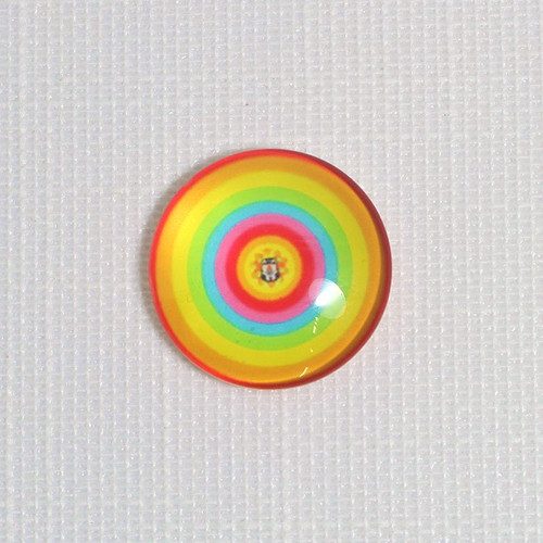 Čočka kulatá prům.8mm-barevný terč (za 1ks)
