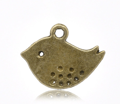 Ptáček MINI/ bronz/16x13mm
