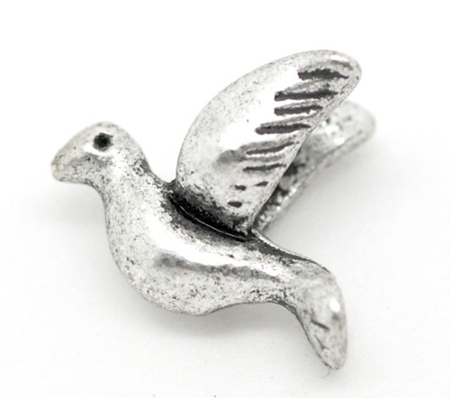 Ptáček mezikorálek/ ant.stříbro/ 14x12mm