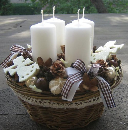 Adventní košíček s andílky — foto 1