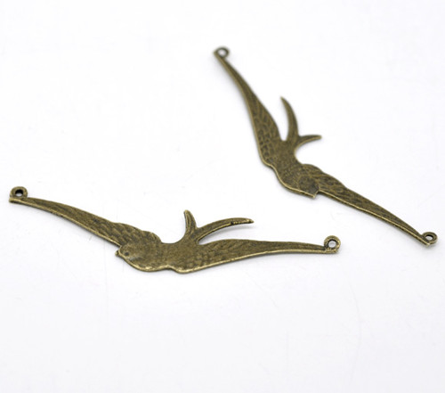 Konektor ptáček/ bronzový/ 60x14mm