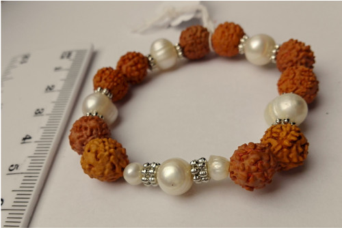 Náramek rudraksha-perla-bílá — foto 1