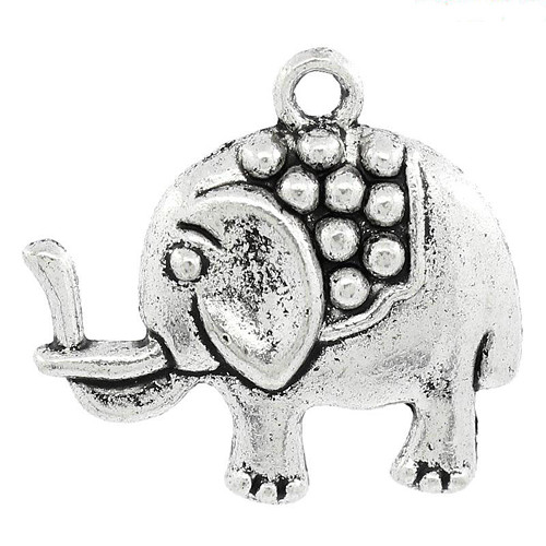 Slon BIMBO/ ant.stříbro/ 23x22mm — foto 1