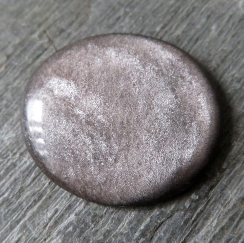 Stříbrný obsidián kabošon, č.6 — foto 1
