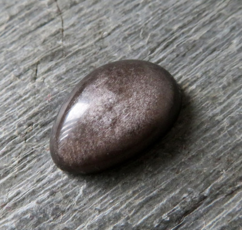 Stříbrný obsidián kabošon, č.11 — foto 1