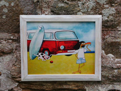 Ilustrace. Obrázek. / Jdem surfovat /no.6/