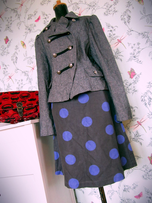 Sukně violet dots — foto 1