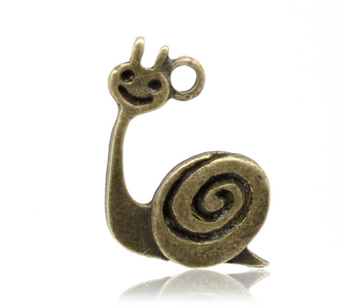 Šnek 2/ ant.bronz/ 21x14mm