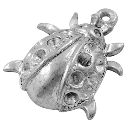 Beruška/ ant.stříbro/ 27x23mm