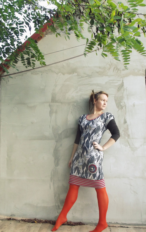 Trikošaty "Sova v listí II", L/XL — foto 1