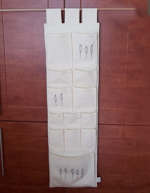 Kapsář s lístky 30 x 100 cm - režný