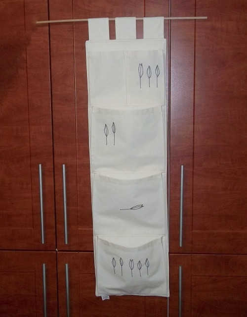 Kapsář s lístky 30 x 100 cm č. 2 - režný