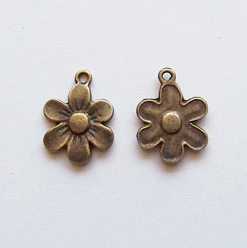 Květina2 6cípá/ ant.bronz/ 18mm