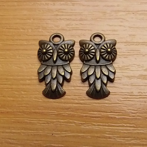 Bronzová sovička - 12mm x 20mm