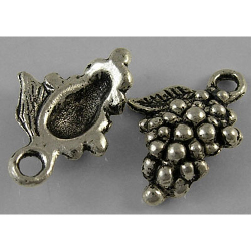 Hrozen/ ant.stříbro/ 12x18mm/ 2ks