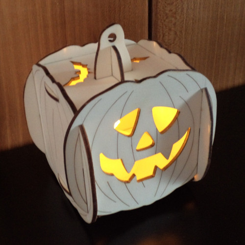 3D mini dýně na halloween - motiv 1