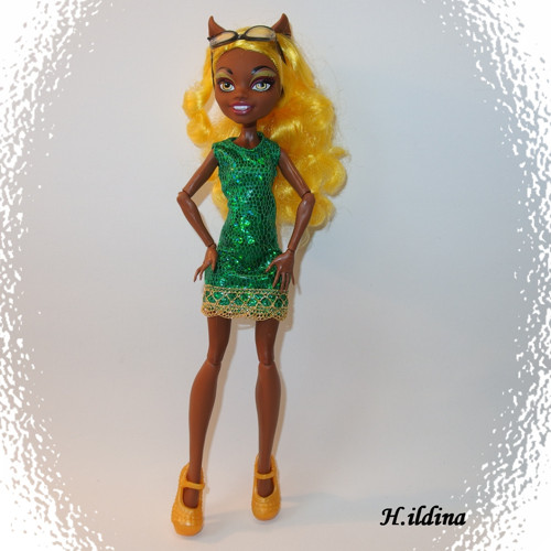 Zelené šatičky „ADÉLA“ pro panenky MONSTER HIGH — foto 1