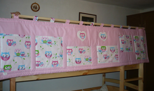 Kapsář za postel 200x50 cm- sovičky s aplikací — foto 1