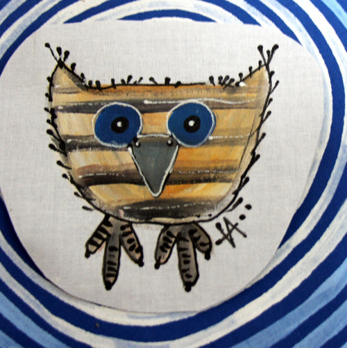 Origo malovaná nášivka-SOVA- VELKÁ