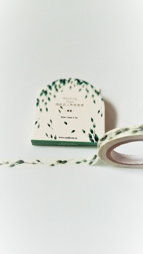 Washi páska - Zelené lístky — foto 1