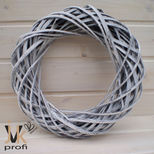 Proutěný věnec - šedý — foto 1