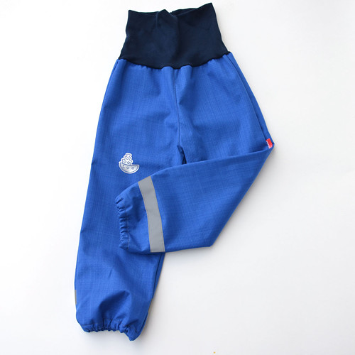 Softshell kalhoty BASIC Modré pro výšku 92/98 cm — foto 1