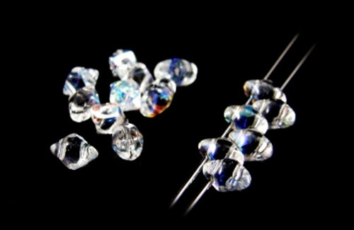 České skleněné "vario" 5x3mm (5g) - čirá AB
