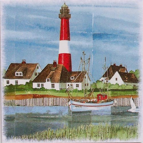 Obrázek 16x16: Maják s krajinou
