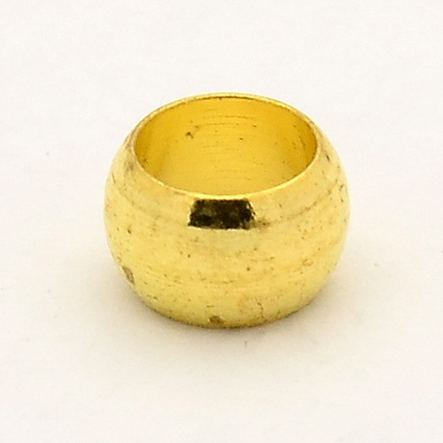 Kovové korálky 7x4 mm 10ks - zlatá