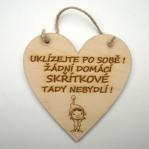 DÁRKOVÉ SRDÍČKO S04 "Uklízejte po sobě" — foto 1