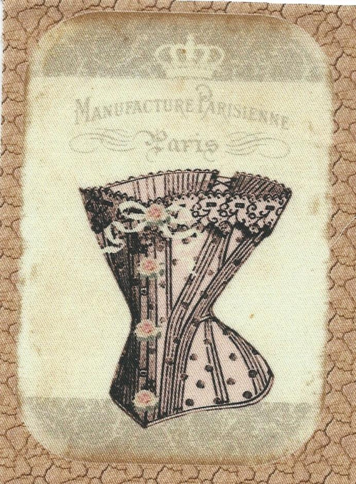 Bavlněná látka - panel 11,5 x 17 cm