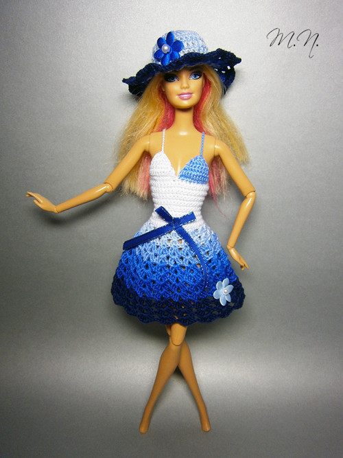 Elegance v modré - oblečky pro Barbie — foto 1