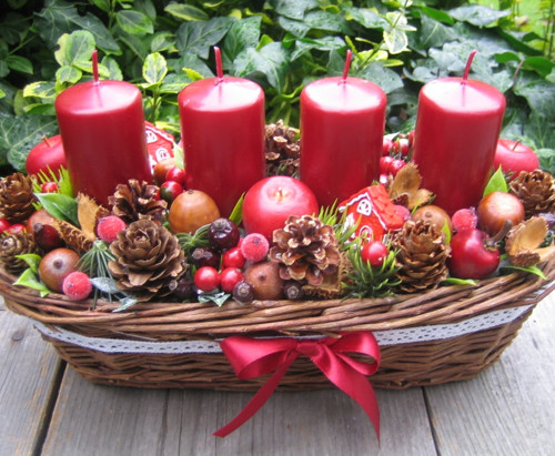 Adventní košíček do červena — foto 1