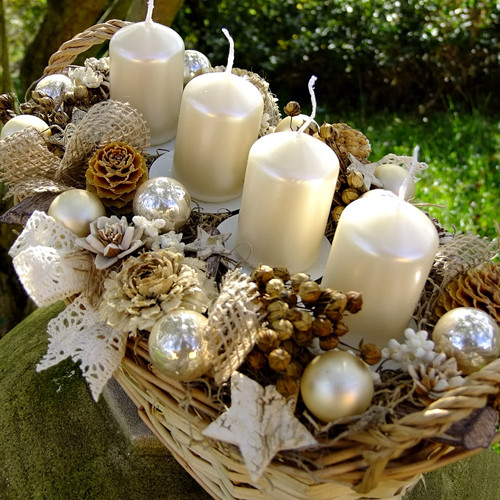 Adventní ošatka - Krémová — foto 1
