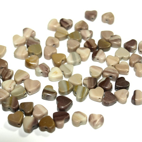 Jaspis srdce 6x6mm (6ks) — foto 1