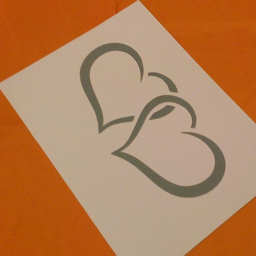 Šablona pro foukací fixy Srdce — foto 1