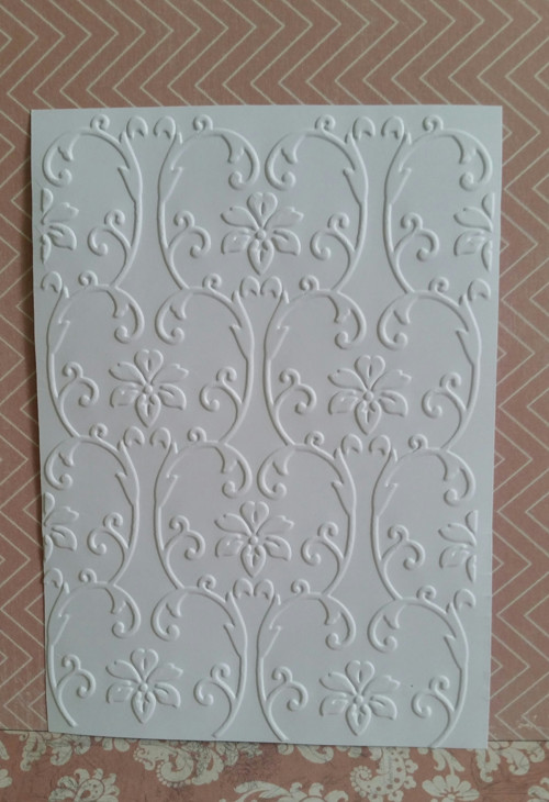 Embosovaná kartička ornamenty květinové