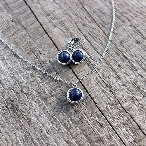 Noční • lapis lazuli, chir. ocel — foto 1