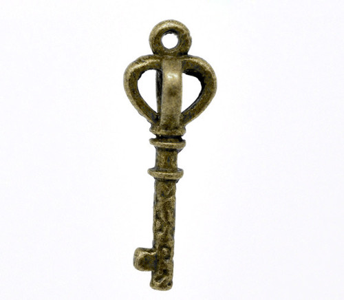 Antický klíč/ ant.bronz/ 27x9mm