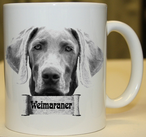 Hrneček s vypáleným obrázkem Weimaraner 330ml