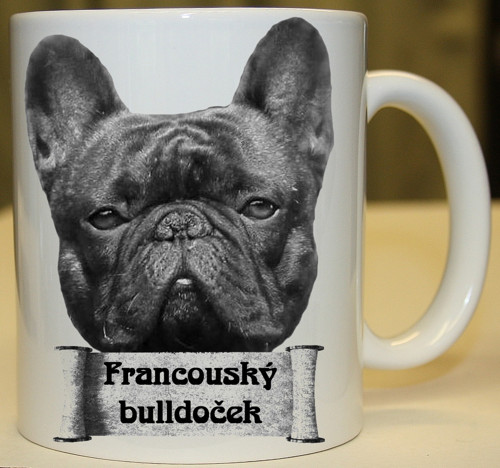 Hrneček s vypáleným obrázkem Francouský bulldoček