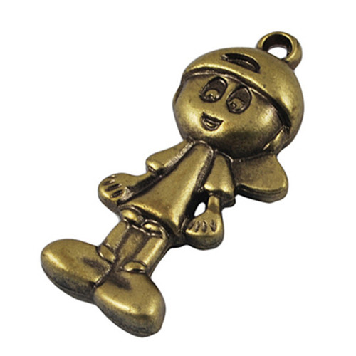 Přívěsek kluk MAXI akryl/ ant.bronz/ 39x18mm/ 1ks